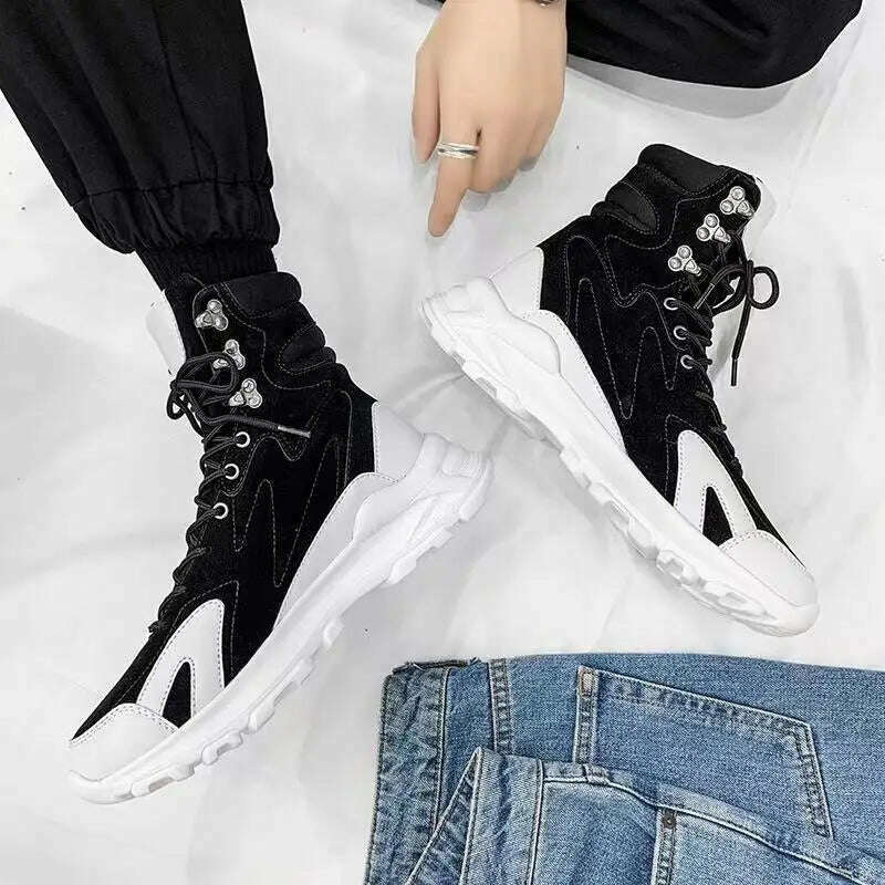 Men Winter Fashion Casual Luxury Platform Shoes Boots Classic 2023 Outdoor Activities Warm Male Formal Sneakers Original Brand - KIMLUD