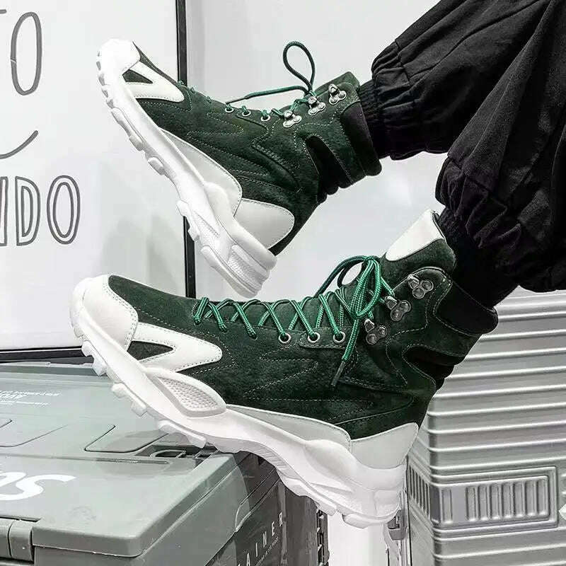 Men Winter Fashion Casual Luxury Platform Shoes Boots Classic 2023 Outdoor Activities Warm Male Formal Sneakers Original Brand - KIMLUD