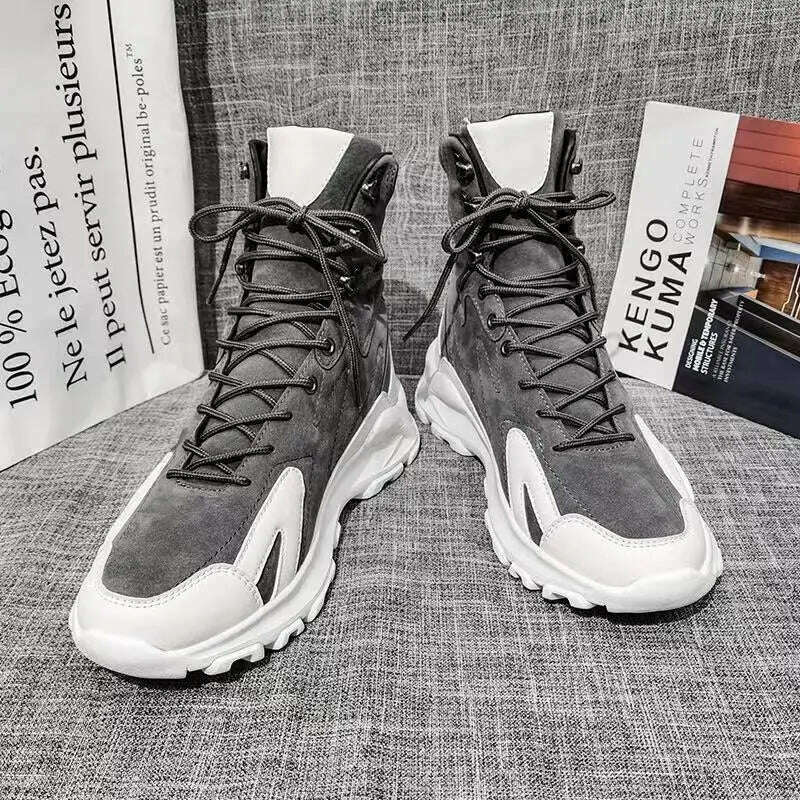 Men Winter Fashion Casual Luxury Platform Shoes Boots Classic 2023 Outdoor Activities Warm Male Formal Sneakers Original Brand - KIMLUD