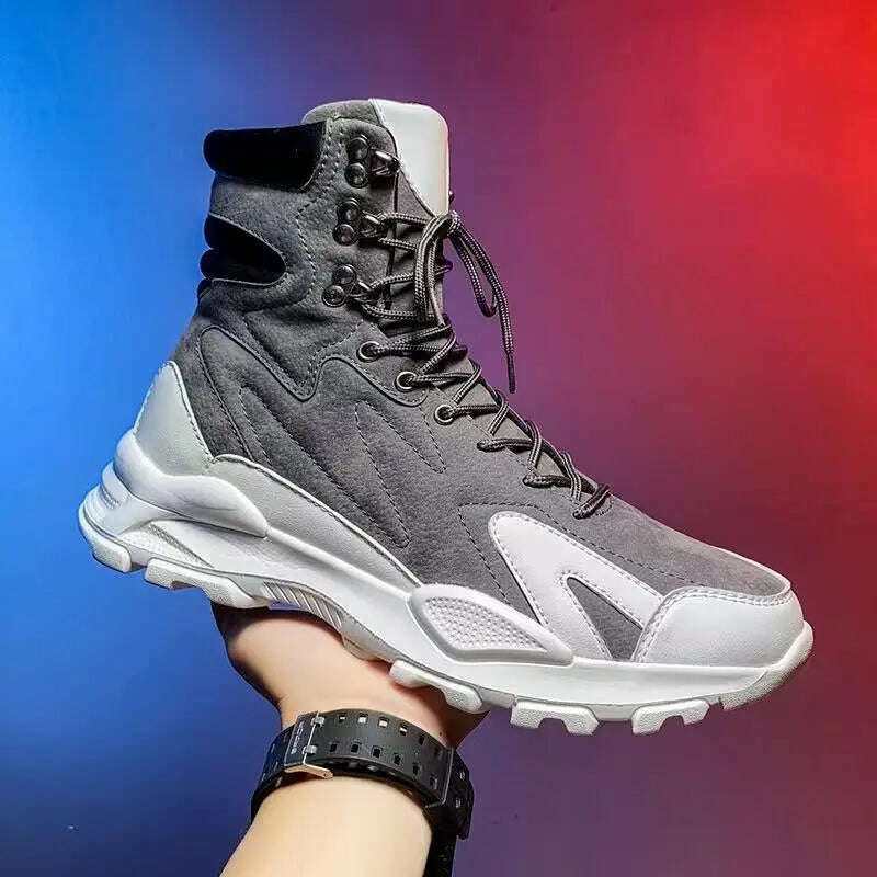 Men Winter Fashion Casual Luxury Platform Shoes Boots Classic 2023 Outdoor Activities Warm Male Formal Sneakers Original Brand - KIMLUD