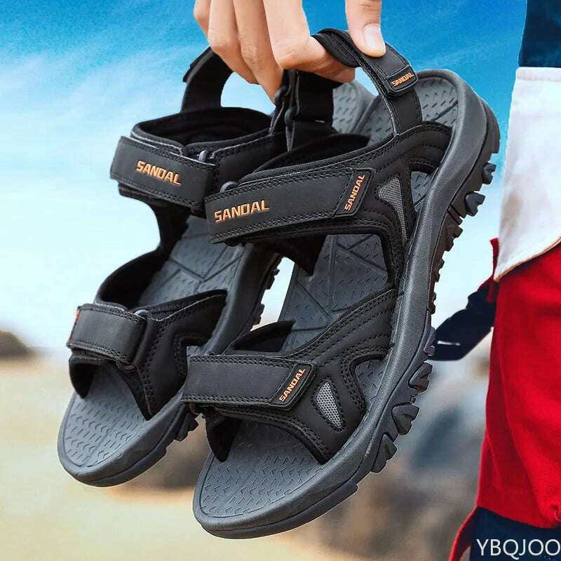 KIMLUD, Men&#39;s Sandals 2022 Beach and Sea Casual Shoes Sandal for Men Summer Male New Slippers Wears Genuine Leather Man Flip Flops, KIMLUD Women's Clothes