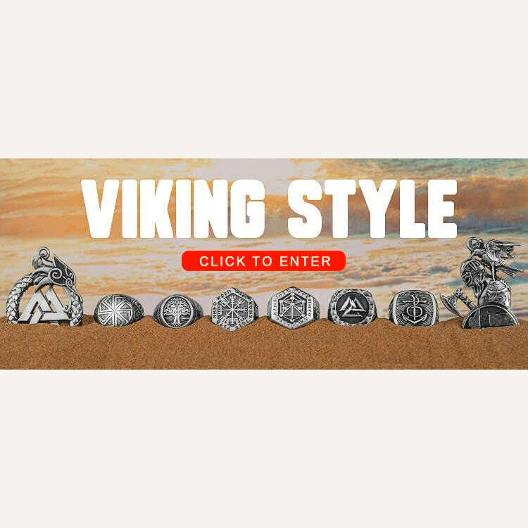 KIMLUD, Men&#39;s Stainless Steel Viking Thor&#39;s Hammer Pendant Gold Dragon Head Square Necklace Hip Hop Biker Fashion Jewelry Gift Wholesale, KIMLUD Womens Clothes
