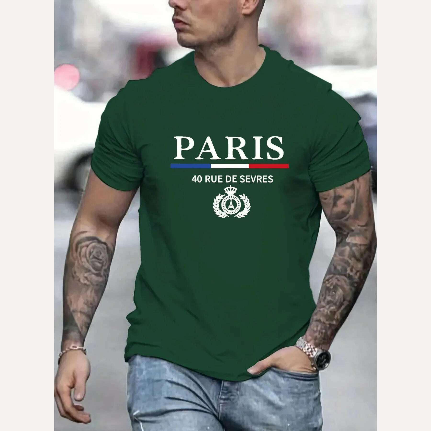 KIMLUD, Men's Autumn Winter Hooded Fashion Sweater Tshirt Tops, 0-PARIS-lv / M, KIMLUD Womens Clothes