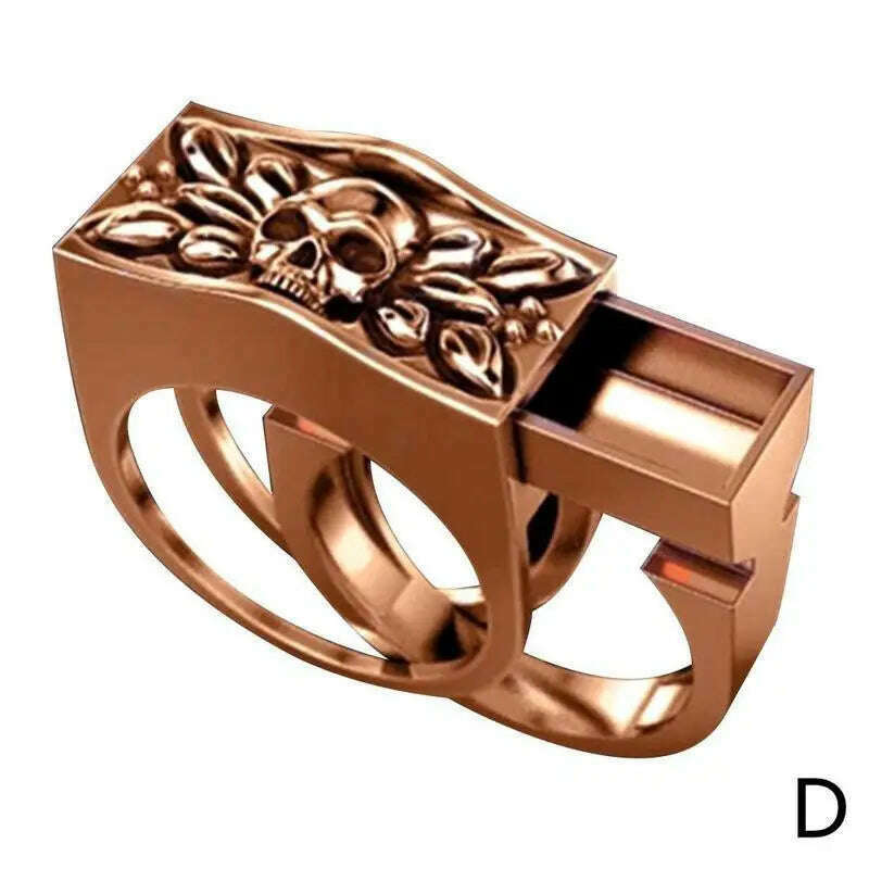 KIMLUD, Men's Combination Rings Set Hip Hop Viking Secret Kingdom Lion King Big Ring For Male New Fashion Animal Carving Jewelry Gift, KIMLUD Womens Clothes