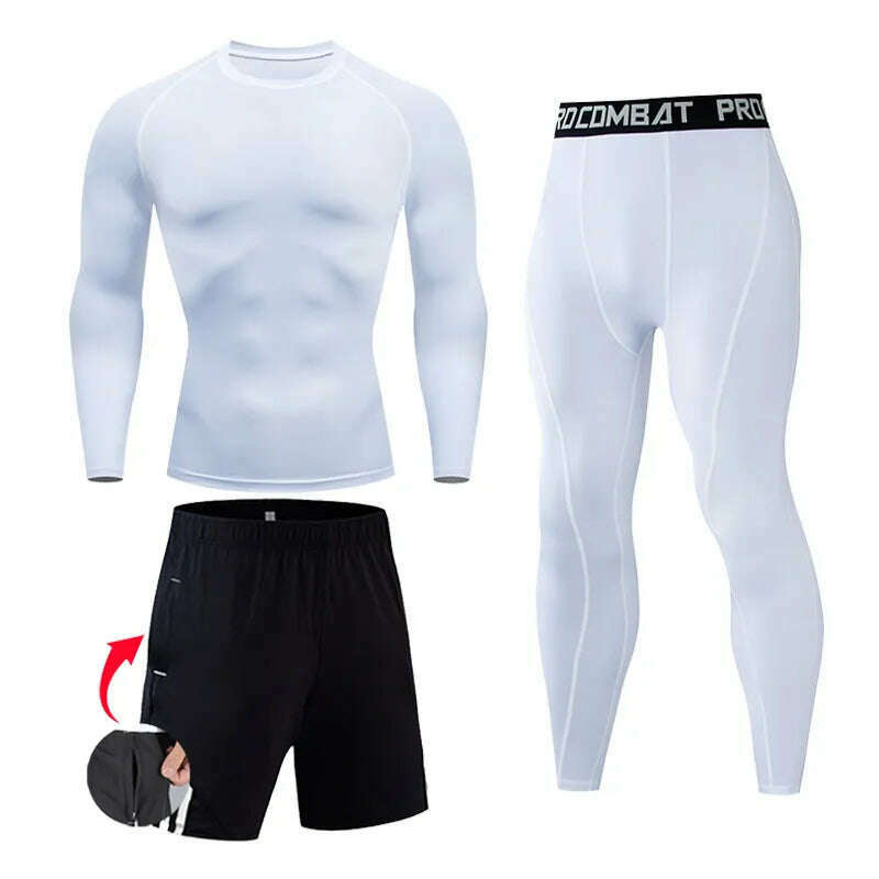 KIMLUD, Men's Gym Clothing Short Running Man Compression tights  perspiration Track suit Gym Man black T shirt Sport Pants S-XXXXL, KIMLUD Women's Clothes