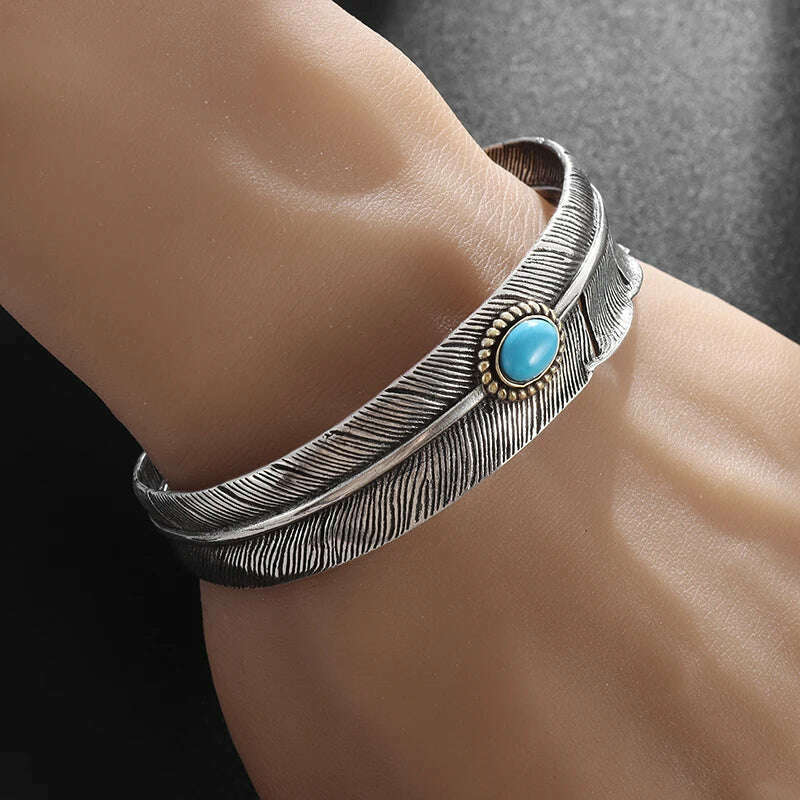 Men's Personalized Retro Ethnic Animal Pixiu Bangles Men Women Cuff Bracelets Casual Jewelry Gifts - KIMLUD