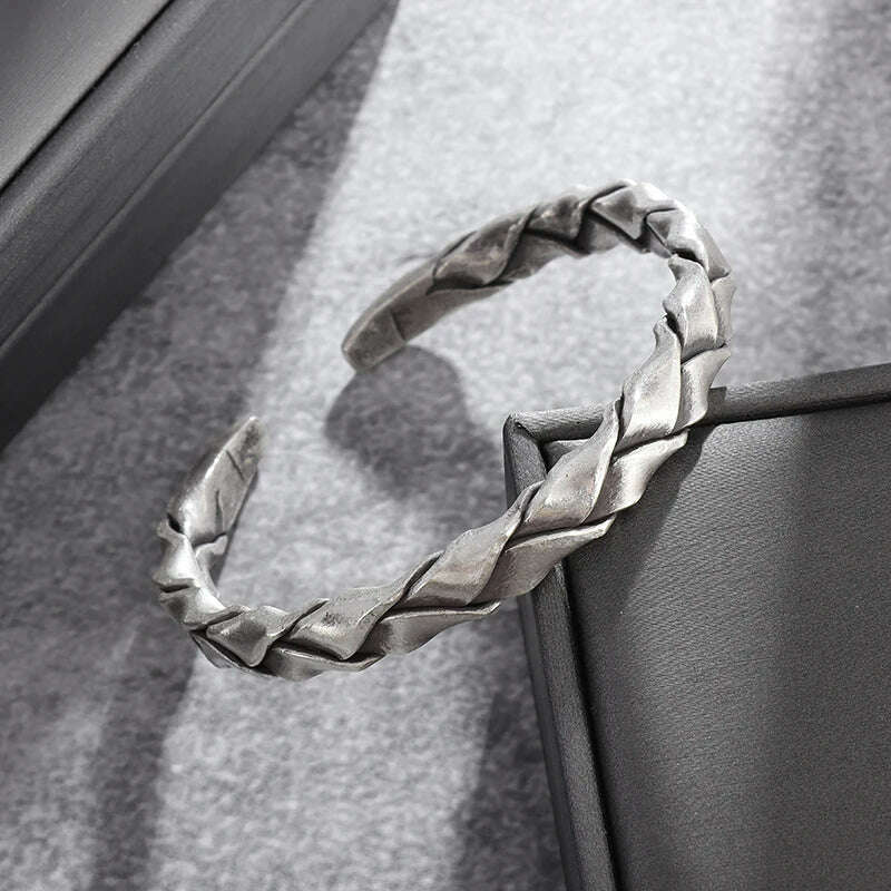 Men's Personalized Retro Ethnic Animal Pixiu Bangles Men Women Cuff Bracelets Casual Jewelry Gifts - KIMLUD