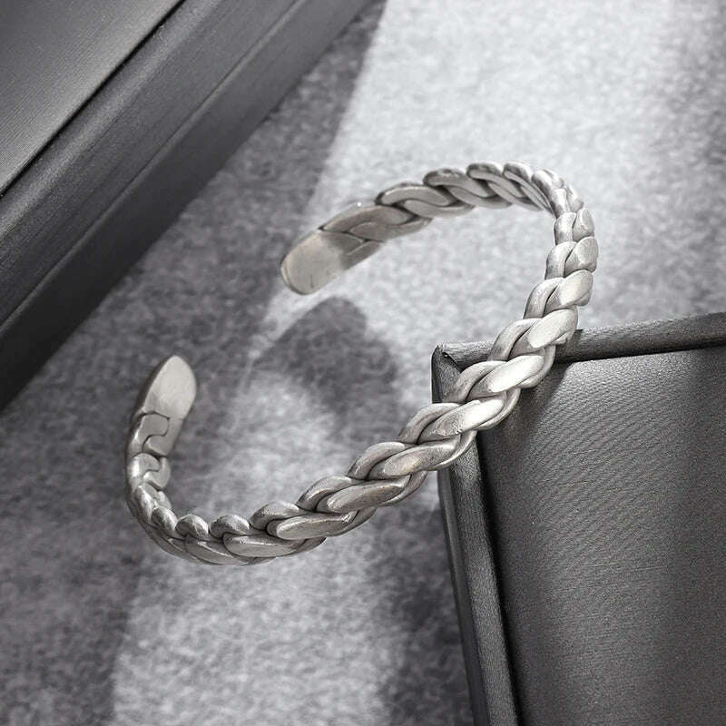 Men's Personalized Retro Ethnic Animal Pixiu Bangles Men Women Cuff Bracelets Casual Jewelry Gifts - KIMLUD