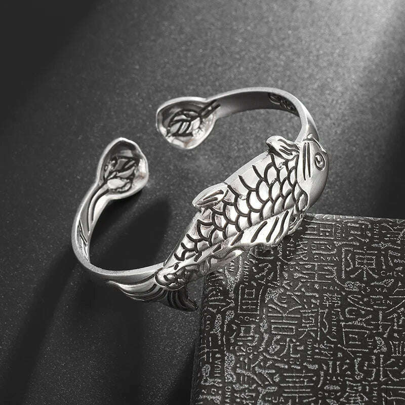 Men's Personalized Retro Ethnic Animal Pixiu Bangles Men Women Cuff Bracelets Casual Jewelry Gifts - KIMLUD