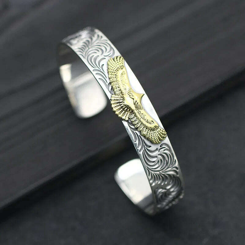 Men's Personalized Retro Ethnic Animal Pixiu Bangles Men Women Cuff Bracelets Casual Jewelry Gifts - KIMLUD