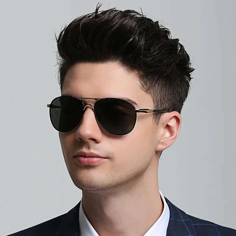 Men's Polarized Sunglasses Women Driving Pilot Vintage Sun Glasses Brand Designer Male Black Sunglasses For Man Women UV400 - KIMLUD