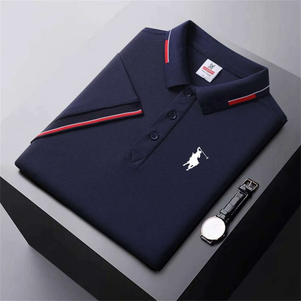 Men's Quick-Drying Breathable Polo Shirt High-End Casual Fashion Business Sports Short-Sleeved POLO - KIMLUD