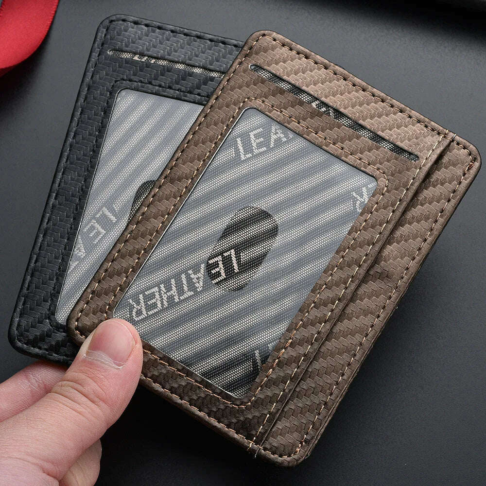 KIMLUD, Men's Slim Minimalist Front Pocket Wallets RFID Blocking Credit Card Holder Portable Leather Wallets, KIMLUD Womens Clothes