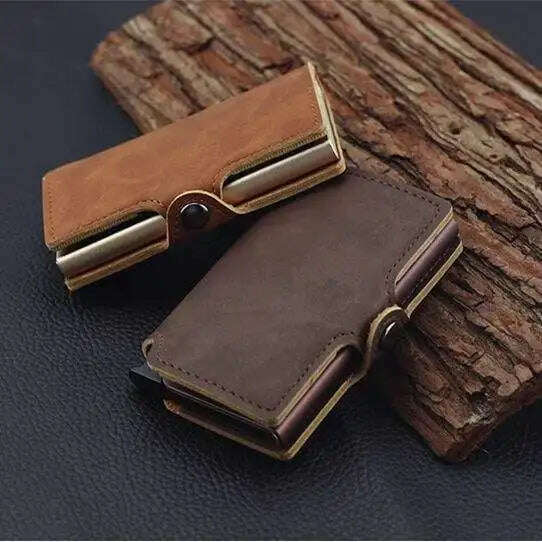 Mens Slim Wallet with Money Clip Pop up RFID Blocking Credit Card Holder Minimalist Wallet for Men - KIMLUD