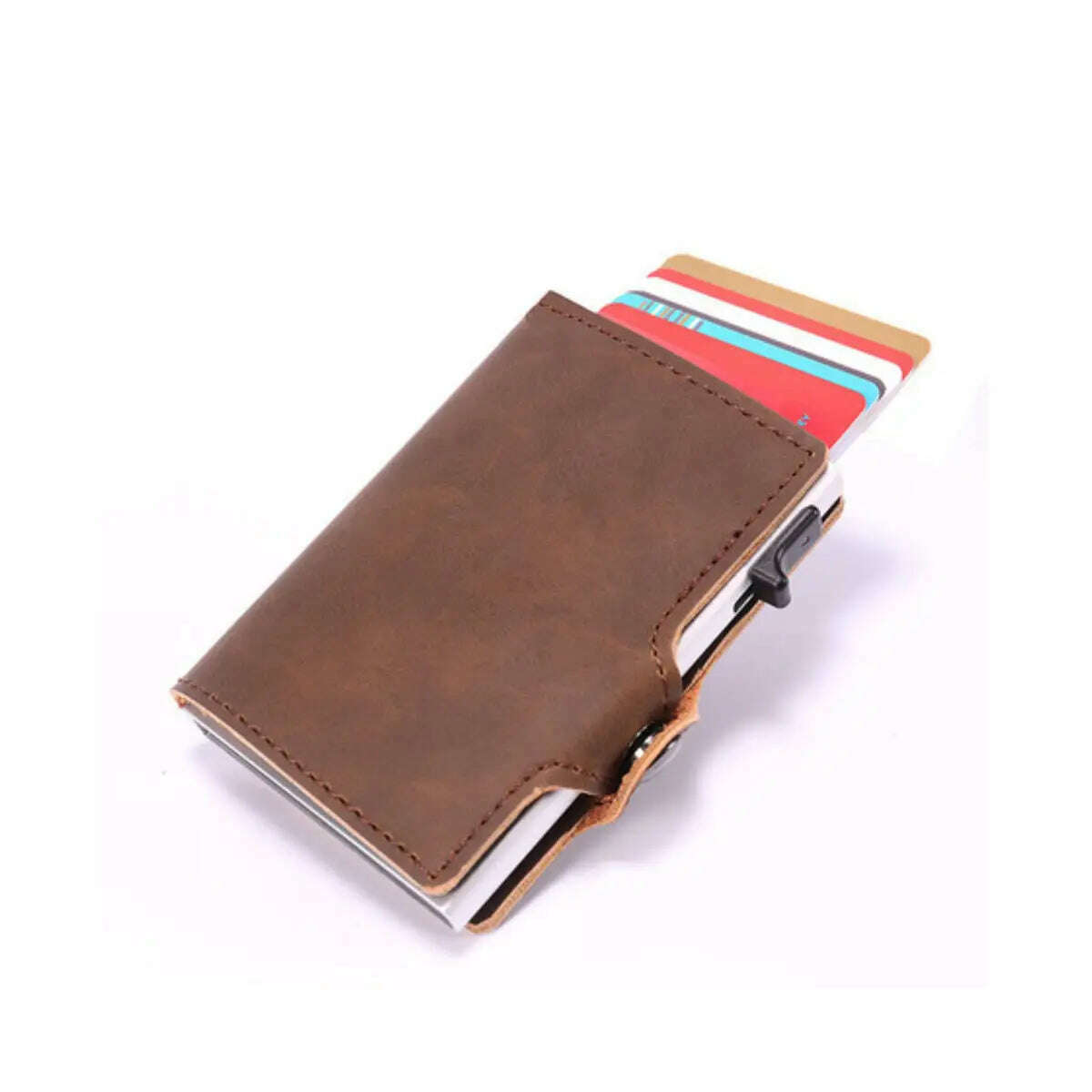Mens Slim Wallet with Money Clip Pop up RFID Blocking Credit Card Holder Minimalist Wallet for Men - KIMLUD