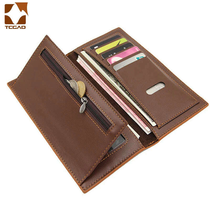 Men's Wallets Alligators carteras Thin mens wallet PU leather clutch made of Crocodile Pattern Long purse portafoglio uomo - KIMLUD