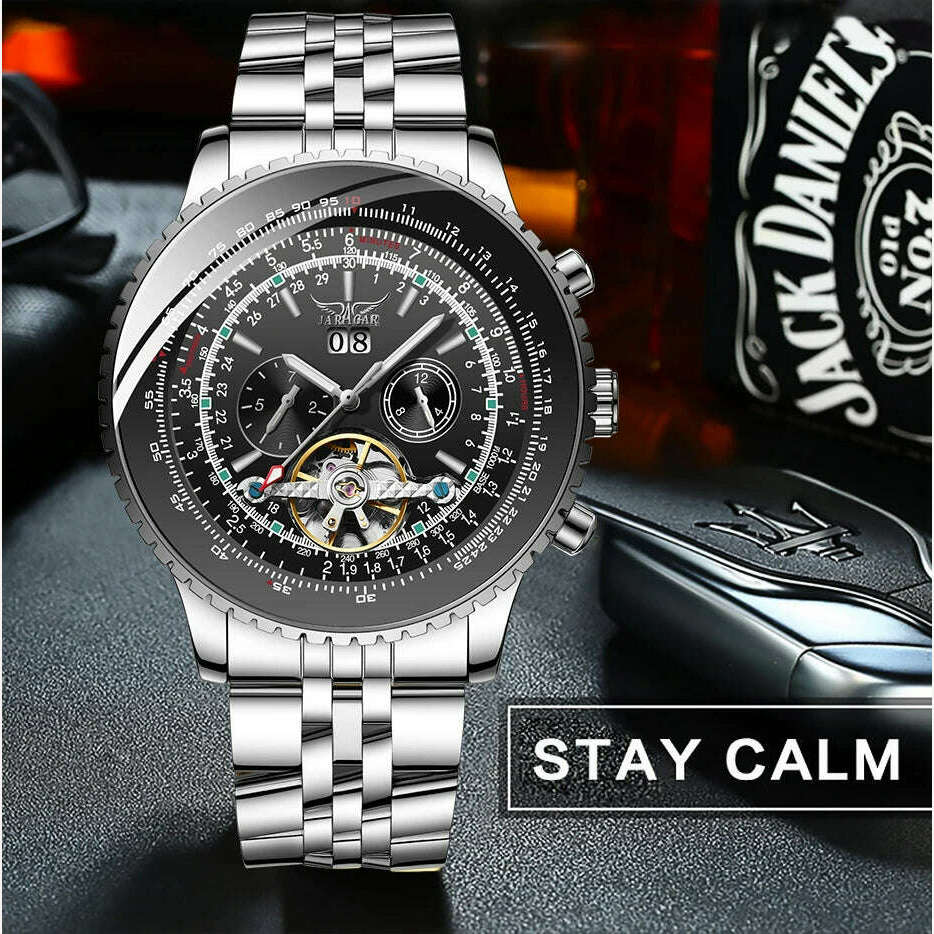 KIMLUD, Mens Watches Top Brand Luxury JARAGAR Men Military Sport Wristwatch Automatic Mechanical Tourbillon Watch relogio masculino, KIMLUD Womens Clothes