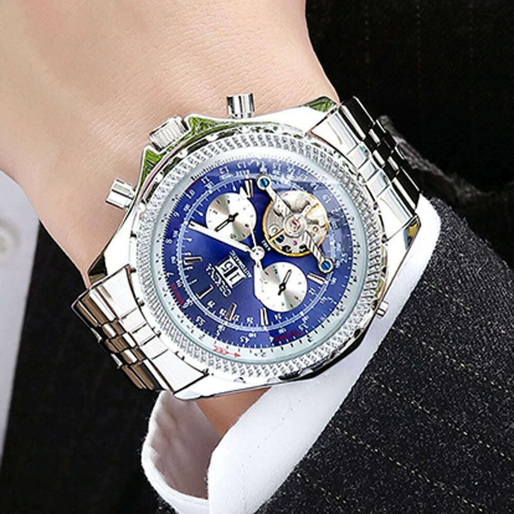 KIMLUD, MGORKINA Mechanic Watch Top Brand Luxury Mens Watches Automatic Luxury Watch Men Sport Wristwatch Mens Reloj Hombre Tourbillon, KIMLUD Women's Clothes