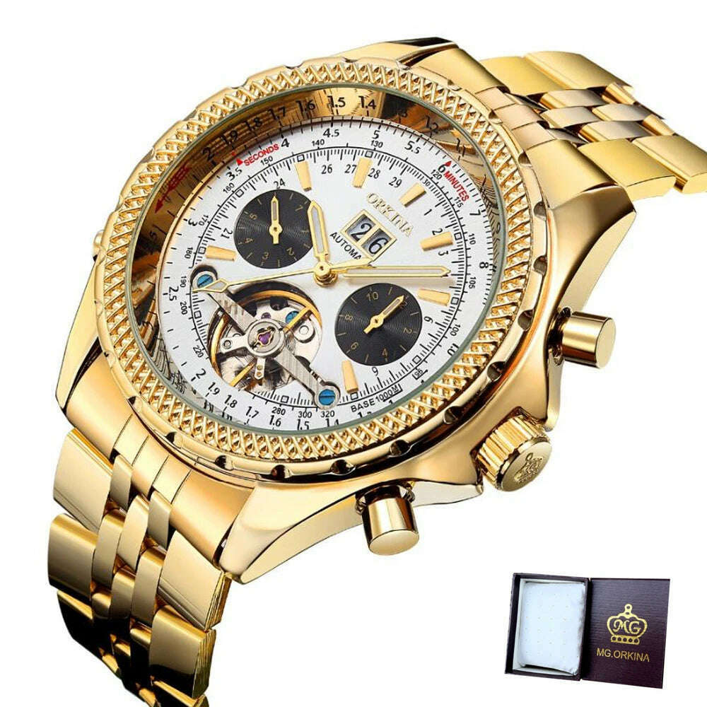 KIMLUD, MGORKINA Mechanic Watch Top Brand Luxury Mens Watches Automatic Luxury Watch Men Sport Wristwatch Mens Reloj Hombre Tourbillon, KC082-3with box / CHINA, KIMLUD Women's Clothes