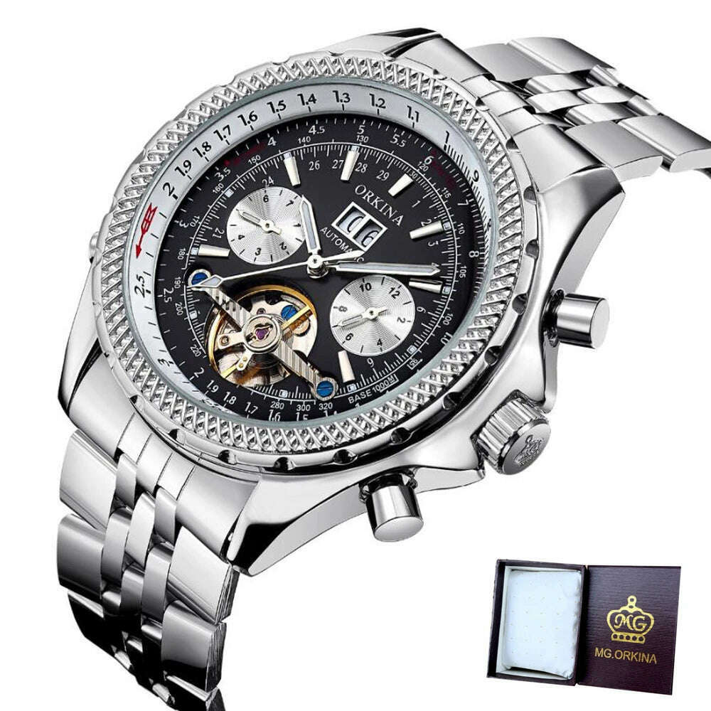 KIMLUD, MGORKINA Mechanic Watch Top Brand Luxury Mens Watches Automatic Luxury Watch Men Sport Wristwatch Mens Reloj Hombre Tourbillon, KC082-7with box / CHINA, KIMLUD Women's Clothes