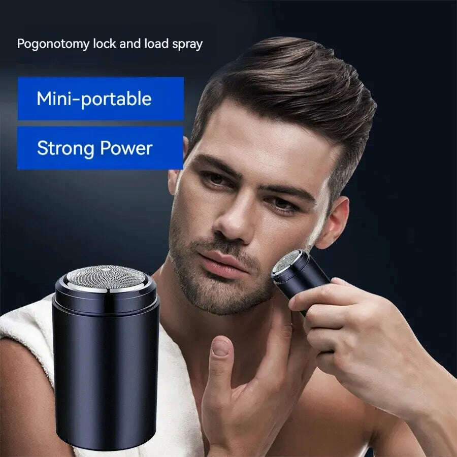 KIMLUD, Mini Electric Shaver Men's Rechargeable Razor Portable Washable Moustache Cutter No Skin Damage USB Rechargeable Razor, KIMLUD Womens Clothes