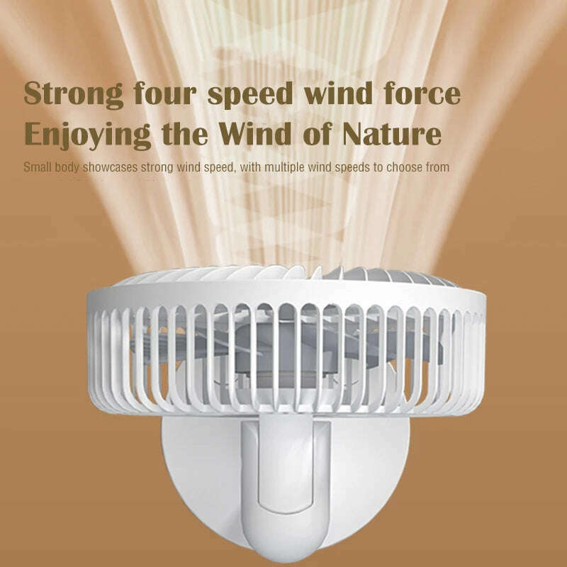 KIMLUD, Mini Oscillating Fan, Portable Battery-Operated Table Fan with 4 Speed Levels, 6-inch Desk fan with Timer, KIMLUD Womens Clothes