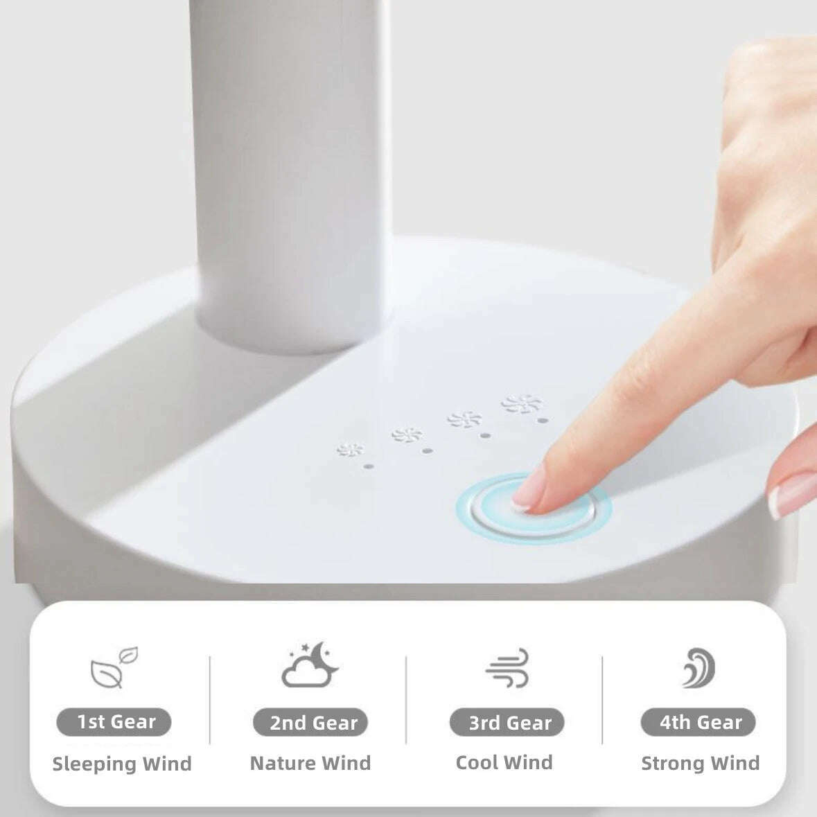 Mini USB Table Fan 4 Speeds Portable Desktop Table Cooling Fan Powered by USB Strong Wind Kipas USB Desk Fan - KIMLUD