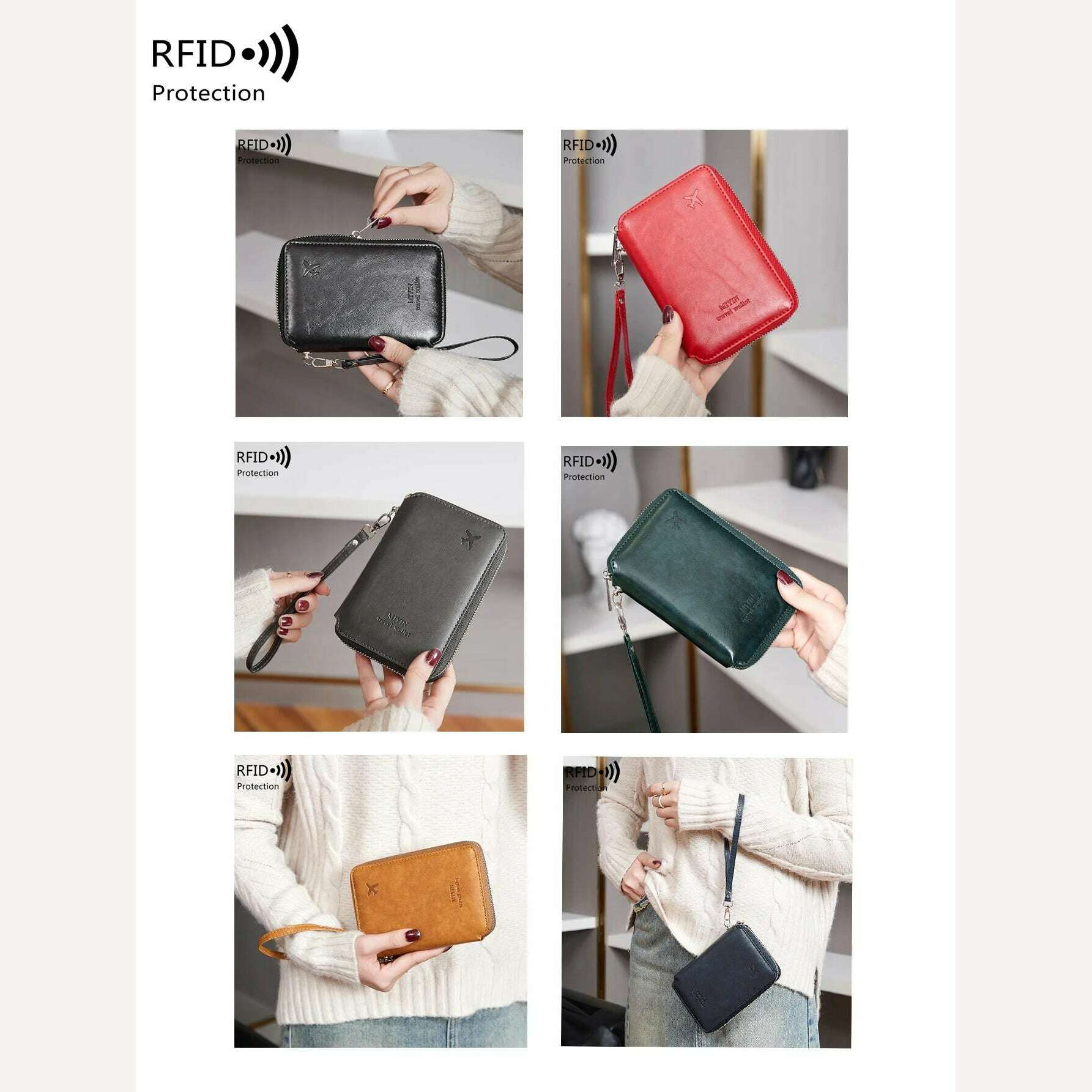 KIMLUD, Minimalist and fashionable RFID passport holder multifunctional PU leather travel accessory passport holder wallet holder unisex, KIMLUD Womens Clothes