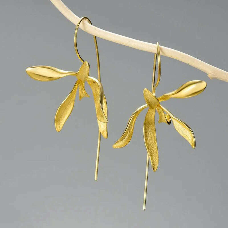 KIMLUD, Minimalist Long Hook Spiral Hoop Earrings for Women Jewelry Fashion Gold Silver Color Geometric Metal Statement Earring, Earrings N266-1, KIMLUD Womens Clothes