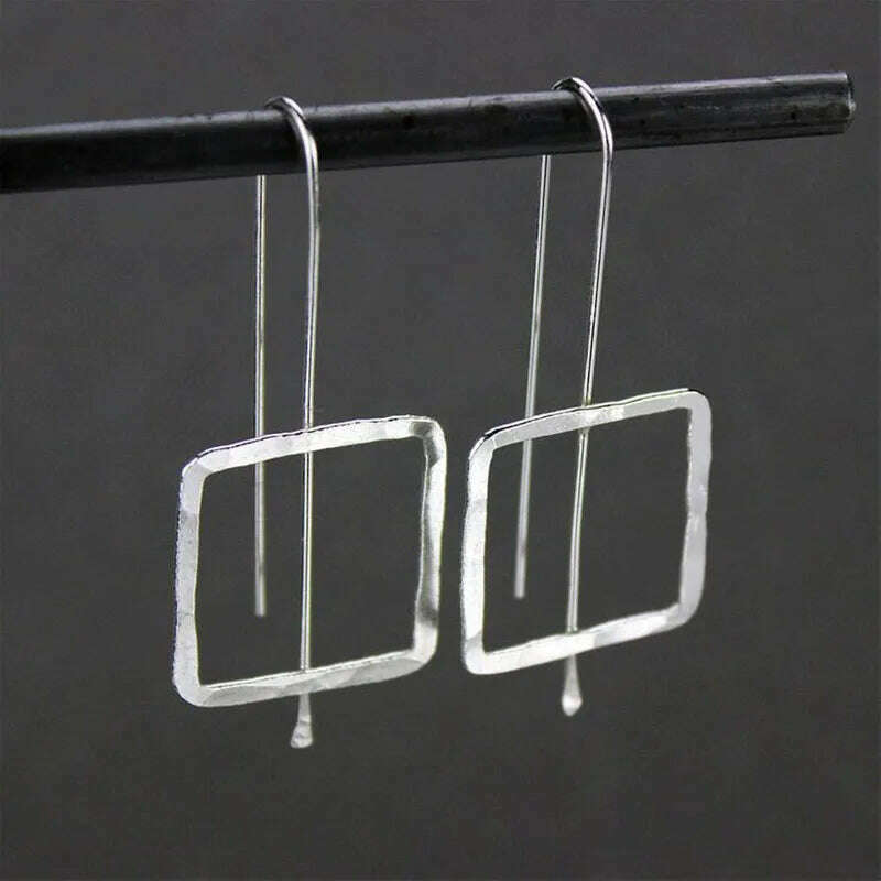 KIMLUD, Minimalist Long Hook Spiral Hoop Earrings for Women Jewelry Fashion Gold Silver Color Geometric Metal Statement Earring, Earrings X565-1, KIMLUD Womens Clothes