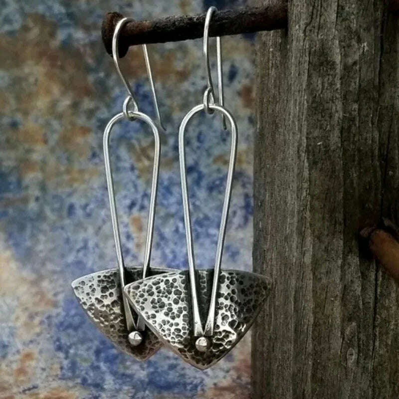 KIMLUD, Minimalist Long Hook Spiral Hoop Earrings for Women Jewelry Fashion Gold Silver Color Geometric Metal Statement Earring, Earrings S190, KIMLUD Womens Clothes