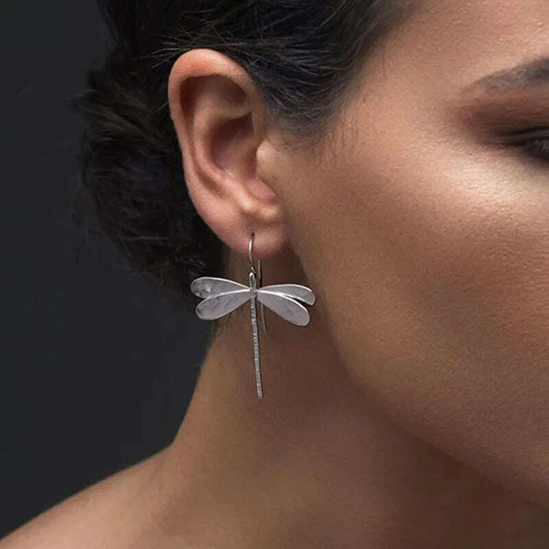 KIMLUD, Minimalist Long Hook Spiral Hoop Earrings for Women Jewelry Fashion Gold Silver Color Geometric Metal Statement Earring, Earrings X170-2, KIMLUD Womens Clothes