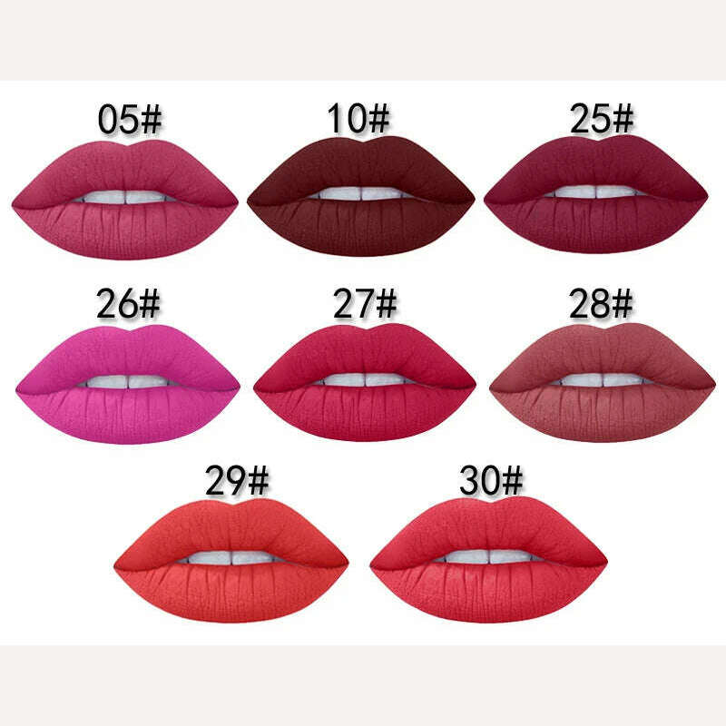 KIMLUD, Miss Rose aumatic matte lipstick vintage rose red lipstick pencil waterproof long lasting 8 colors nude lip contour pen MS061, KIMLUD Women's Clothes