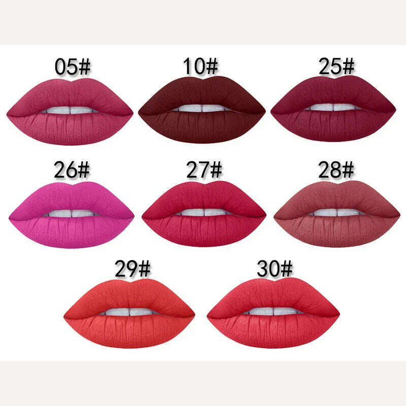 KIMLUD, Miss Rose aumatic matte lipstick vintage rose red lipstick pencil waterproof long lasting 8 colors nude lip contour pen MS061, KIMLUD Womens Clothes