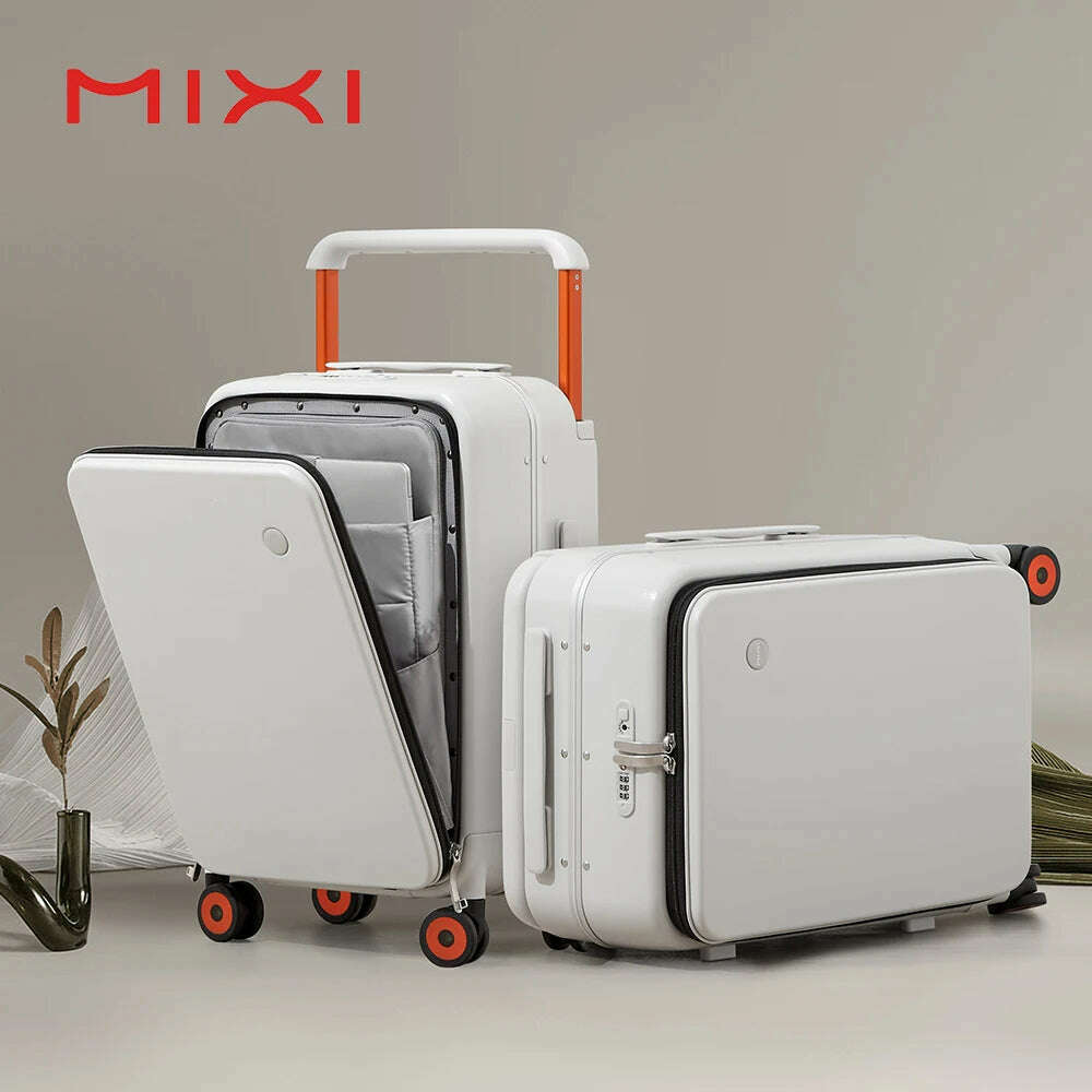 KIMLUD, Mixi 2024 New Design Wide Handle Suitcase Men Carry-On Luggage Women Travel Trolley Case 20 Inch Cabin PC Aluminum Frame M9275, KIMLUD Womens Clothes
