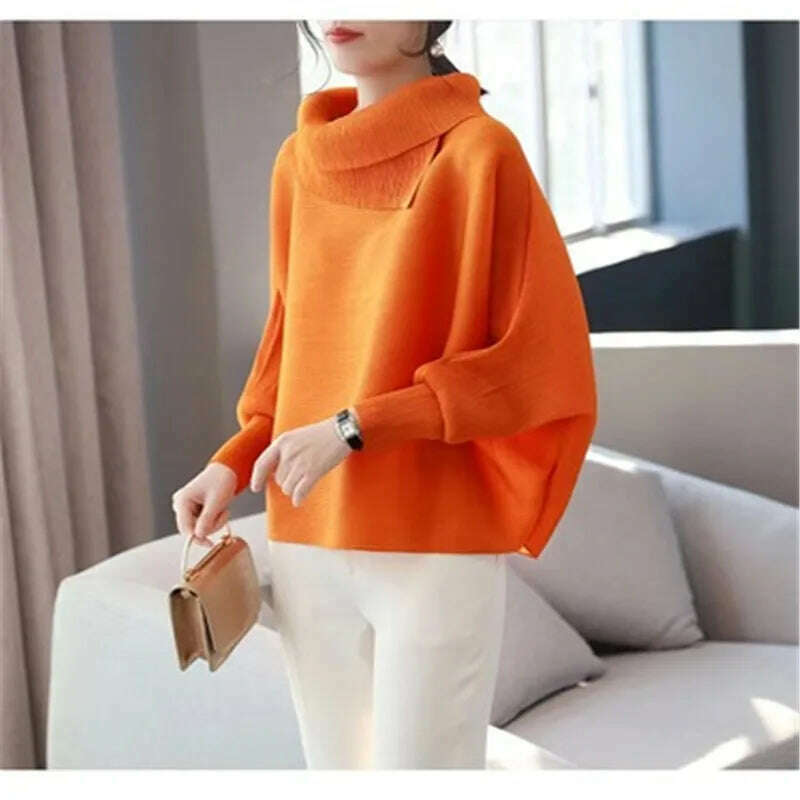 KIMLUD, Miyake Folds Fashion Temperament Lapel Bat Sleeve Solid Color Shirt Loose and Thin Western Style All-match Age Reduction Female, KIMLUD Women's Clothes
