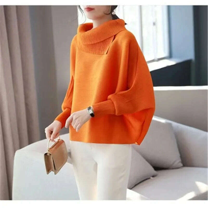 KIMLUD, Miyake Folds Fashion Temperament Lapel Bat Sleeve Solid Color Shirt Loose and Thin Western Style All-match Age Reduction Female, KIMLUD Womens Clothes