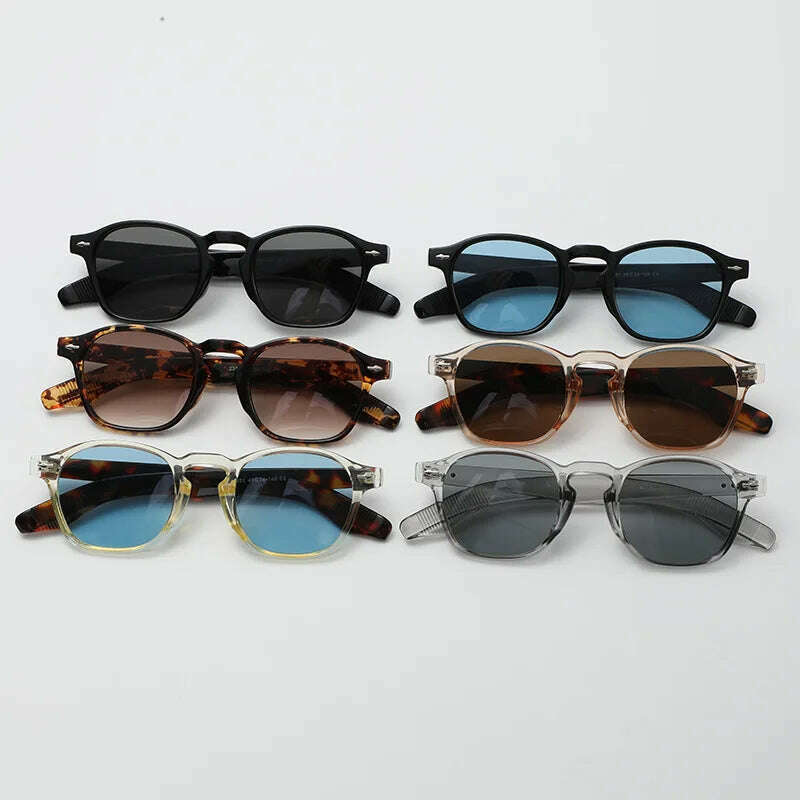 MIZHO Original Brand Design PC Frames Gradient Tiny Sunglasses Women High Quality UVB Brown oculos de sol masculino Eyewear Men - KIMLUD