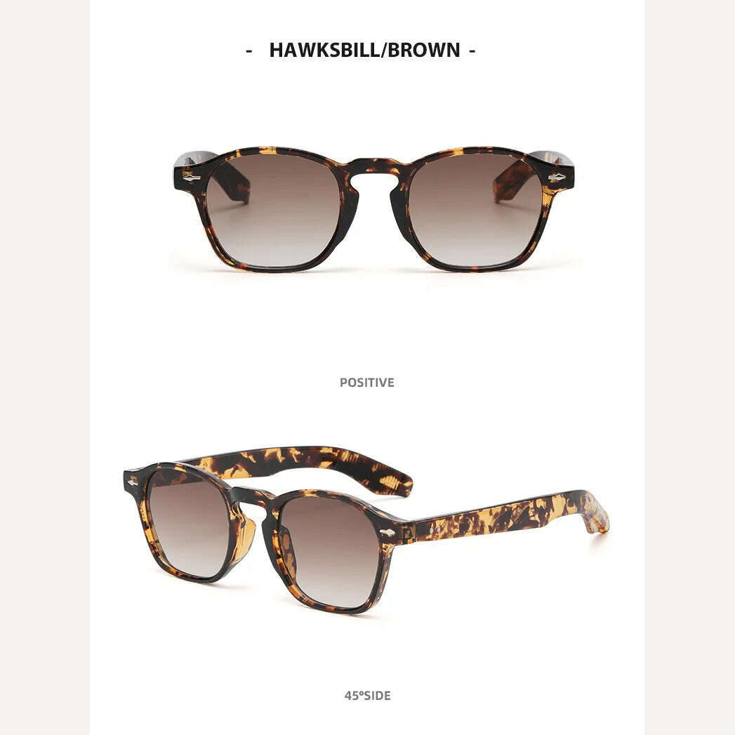 MIZHO Original Brand Design PC Frames Gradient Tiny Sunglasses Women High Quality UVB Brown oculos de sol masculino Eyewear Men - KIMLUD