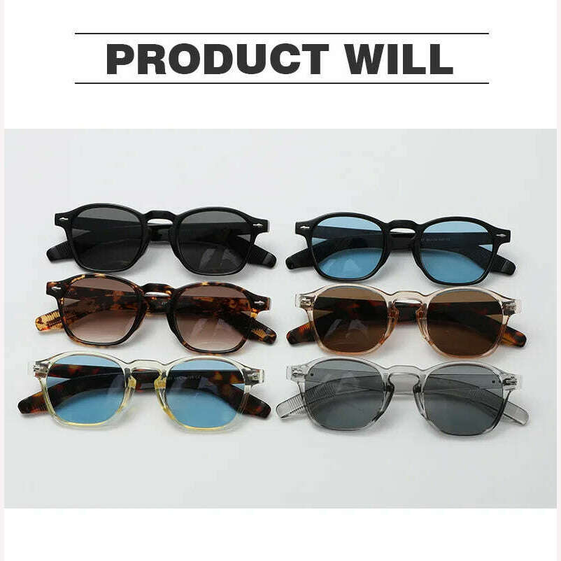 MIZHO Original Brand Design PC Frames Gradient Tiny Sunglasses Women High Quality UVB Brown oculos de sol masculino Eyewear Men - KIMLUD
