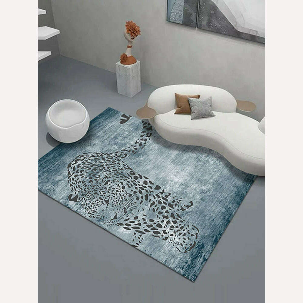 Modern Art Rug Large Area Living Room Rug Luxury Comfortable Refreshing Bedroom Rugs Home Decoration Carpet Coffee Table Carpets, KIMLUD Women's Clothes