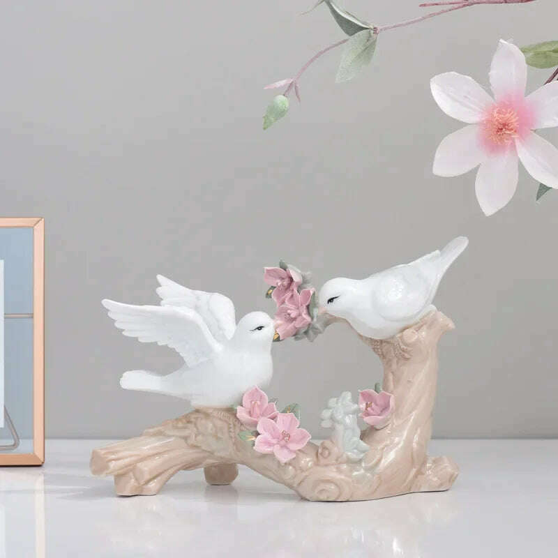 KIMLUD, Modern Ceramic Bird Simple Jewelry Decoration Home  Room Decoration  Creative Room Ceramic Decoration Decor, KIMLUD Womens Clothes