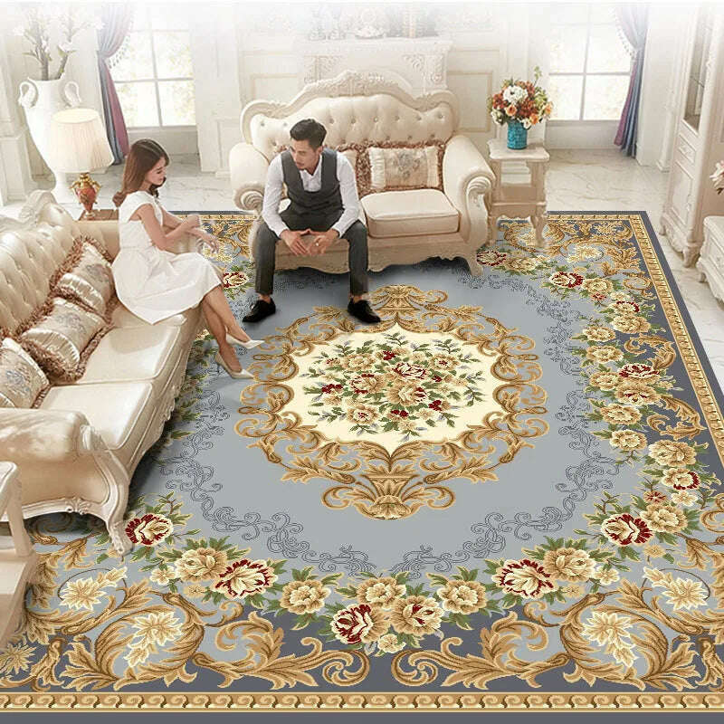 KIMLUD, Modern Polypropylene SofaTable Floor Mat European and American Carpet  Living Room Bedroom Home Thicken Rug  Large Area Blanke, KIMLUD Women's Clothes