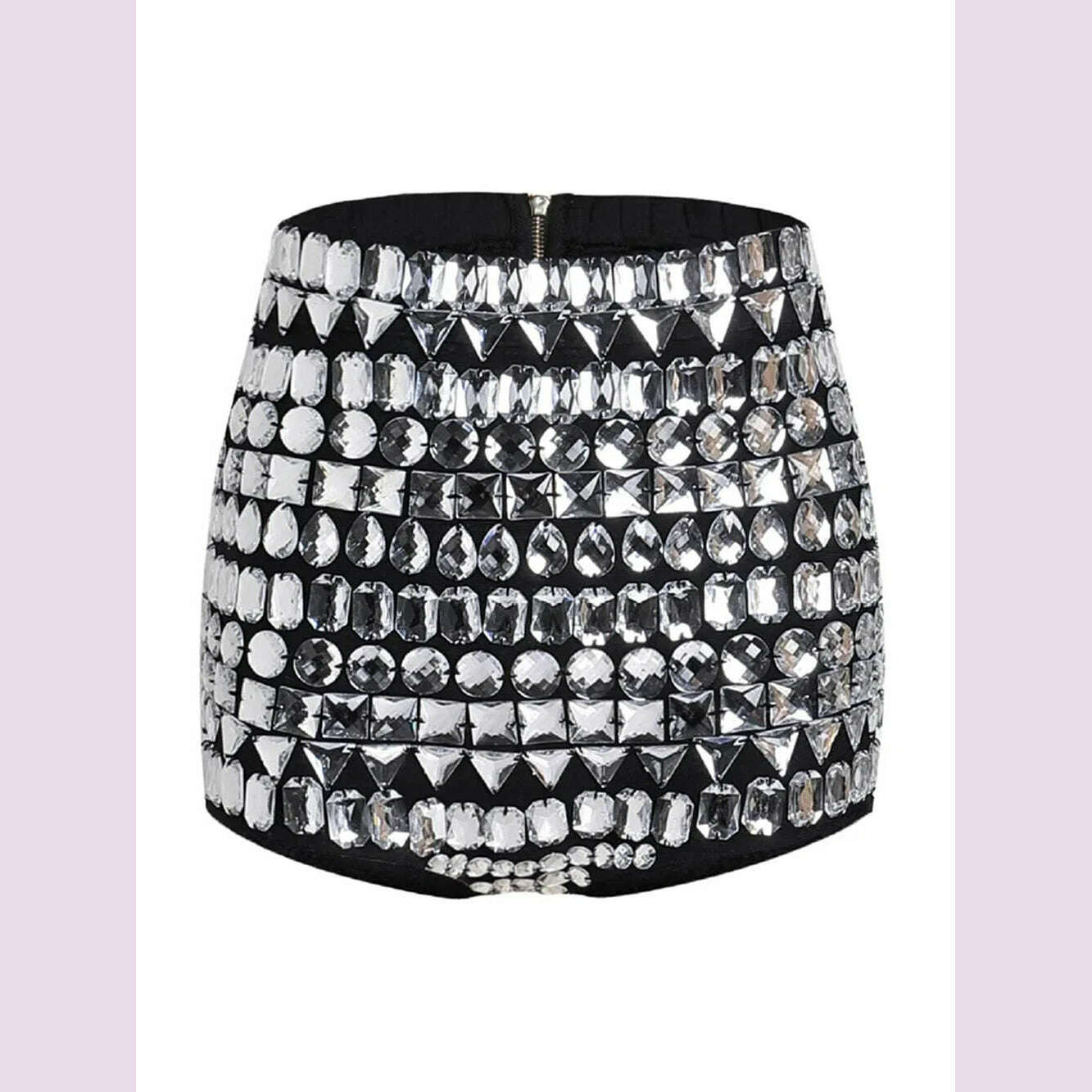 Modphy 2024 Short For Women Luxury Crystal Bandage High Waist Elasticity Shorts Hotgirl Evening Party Stage Performance - KIMLUD