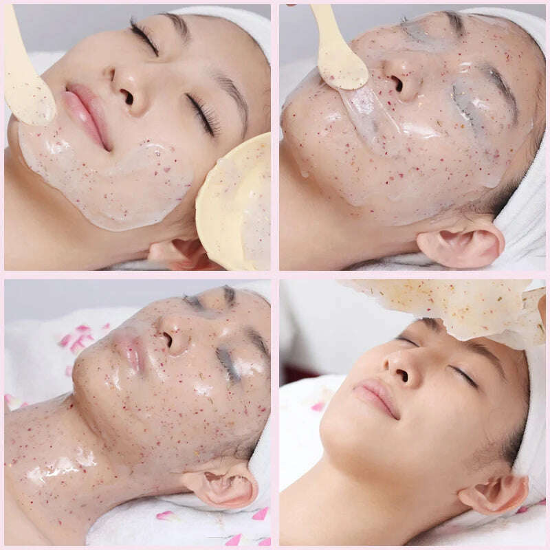 Moisturizing Salon SPA Soft Hydro Jelly Mask Powder Face Skin Care Whitening Rose Collagen Peel Off DIY Rubber Facial Jellymask - KIMLUD