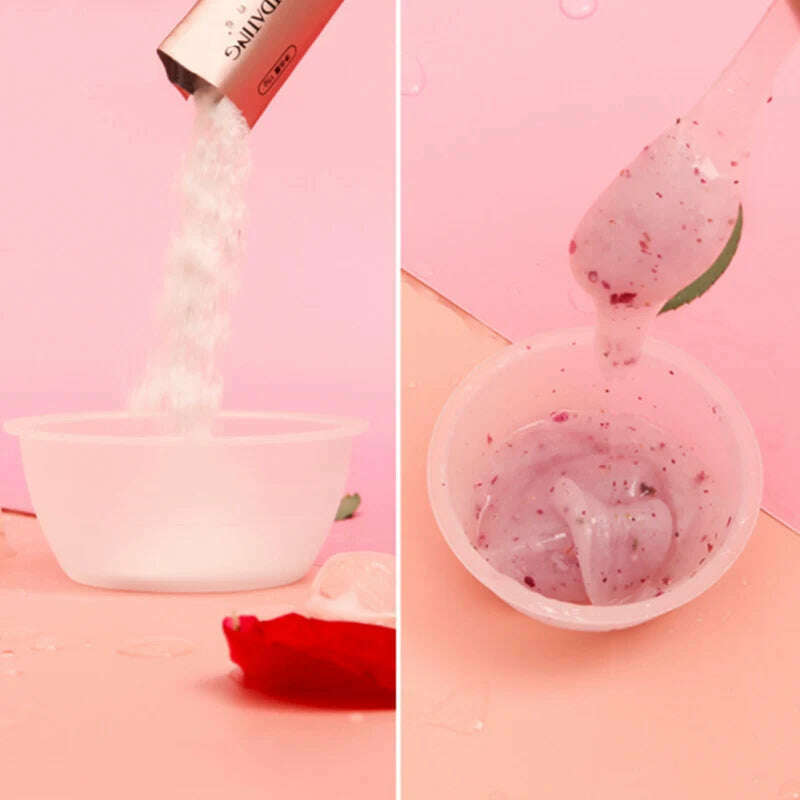 Moisturizing Salon SPA Soft Hydro Jelly Mask Powder Face Skin Care Whitening Rose Collagen Peel Off DIY Rubber Facial Jellymask - KIMLUD