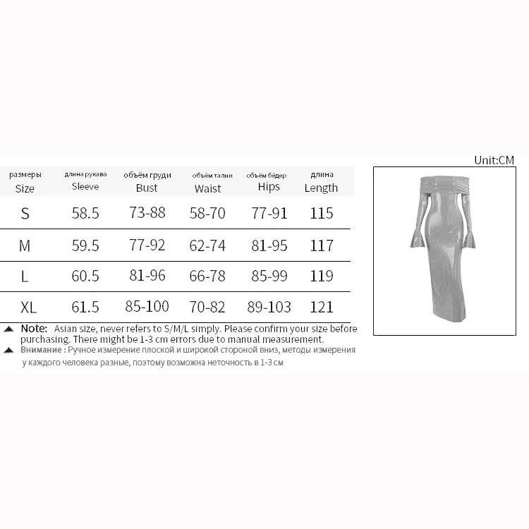 Mozision Elegant Strapless Sparkle Maxi Dress For Women Fashion Off-shoulder Backless Long Flare Sleeve Bodycon Club Party Dress - KIMLUD