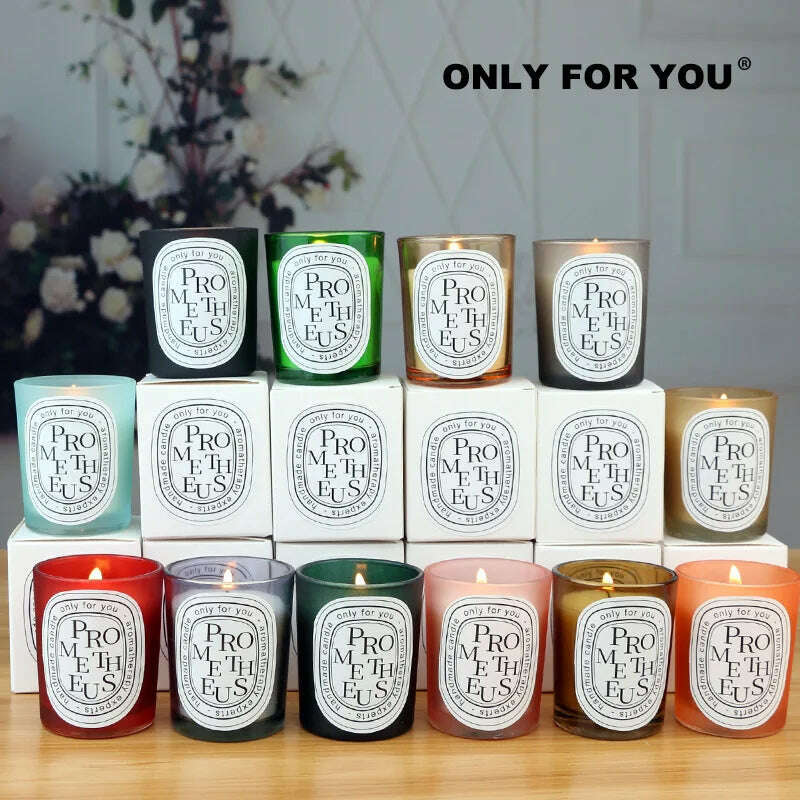 Multi-color Aromatherapy Candle Wedding Return Companion Gift Fragrance Handmade Soy Wax European Romantic Candle Lamp - KIMLUD