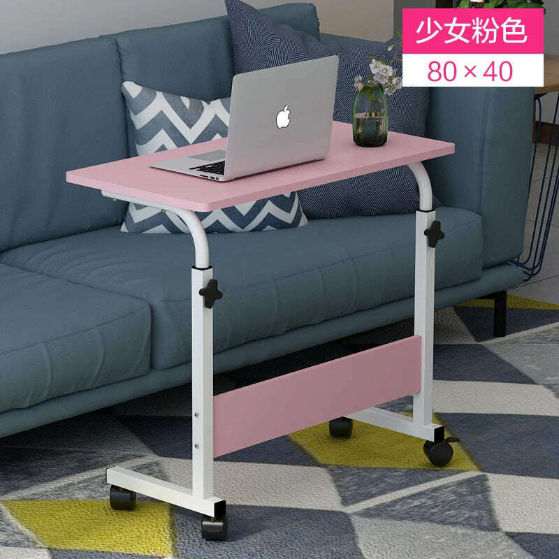 Multifunction Lift Removable Bedside Table Home Laptop Table Bedroom Lazy Table Bed Writing Desk Minimalist Desk Table, 4, KIMLUD Women's Clothes