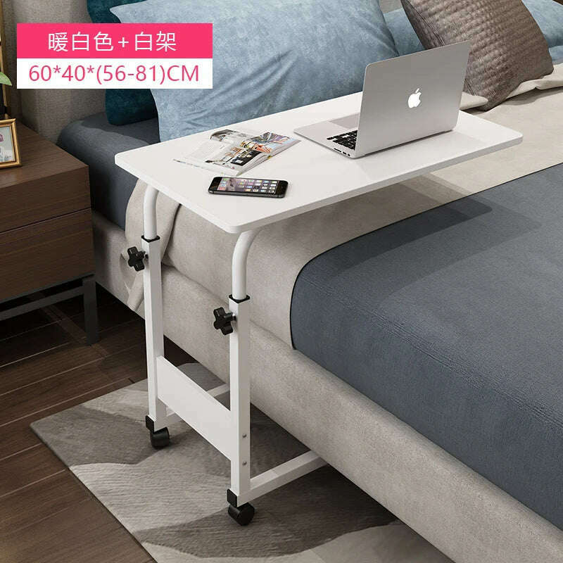 Multifunction Lift Removable Bedside Table Home Laptop Table Bedroom Lazy Table Bed Writing Desk Minimalist Desk Table, 16, KIMLUD Women's Clothes